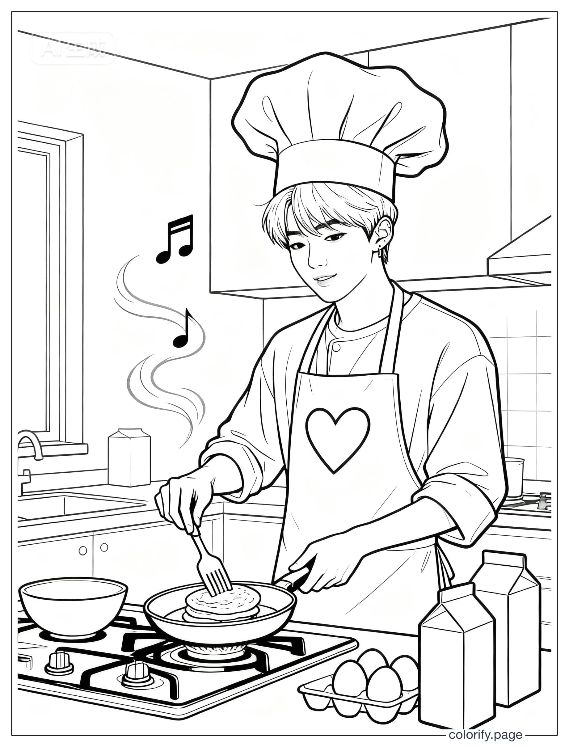K Pop Star Coloring Page coloring pages - Free & Printable (No Watermark)