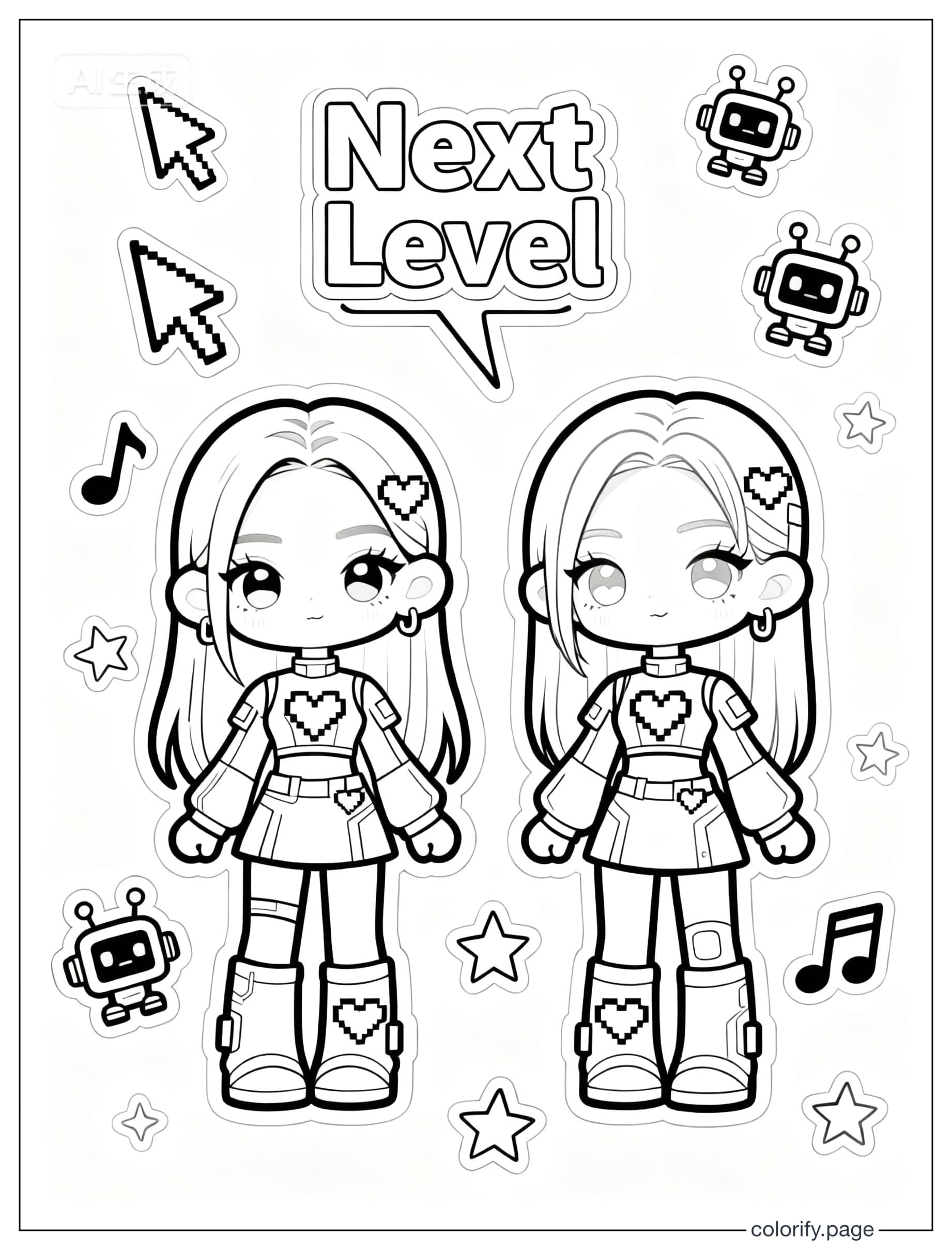 K Pop Star Coloring Page coloring pages - Free & Printable (No Watermark)
