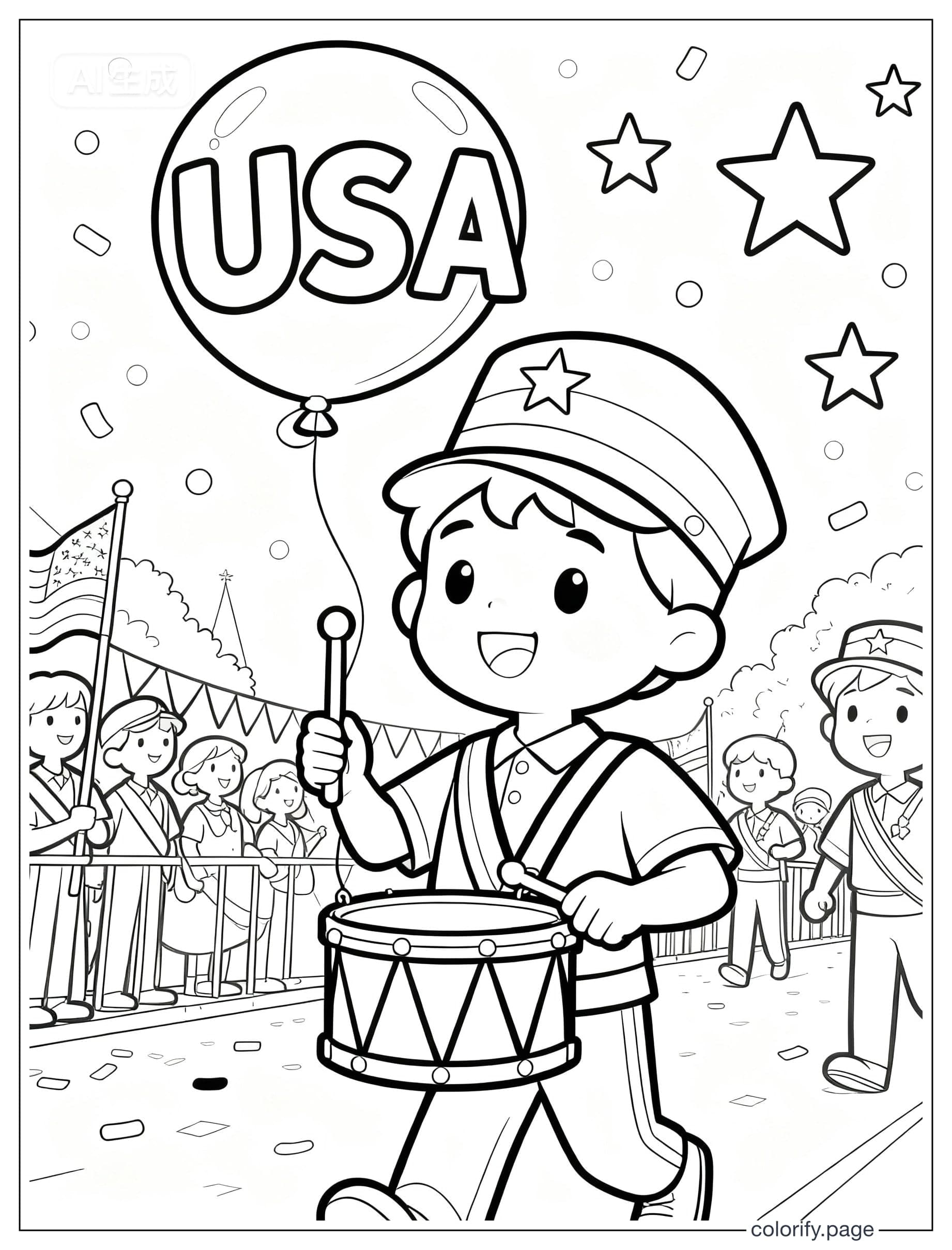 Páginas para colorear de USA - Gratis e imprimibles (Sin marca de agua)