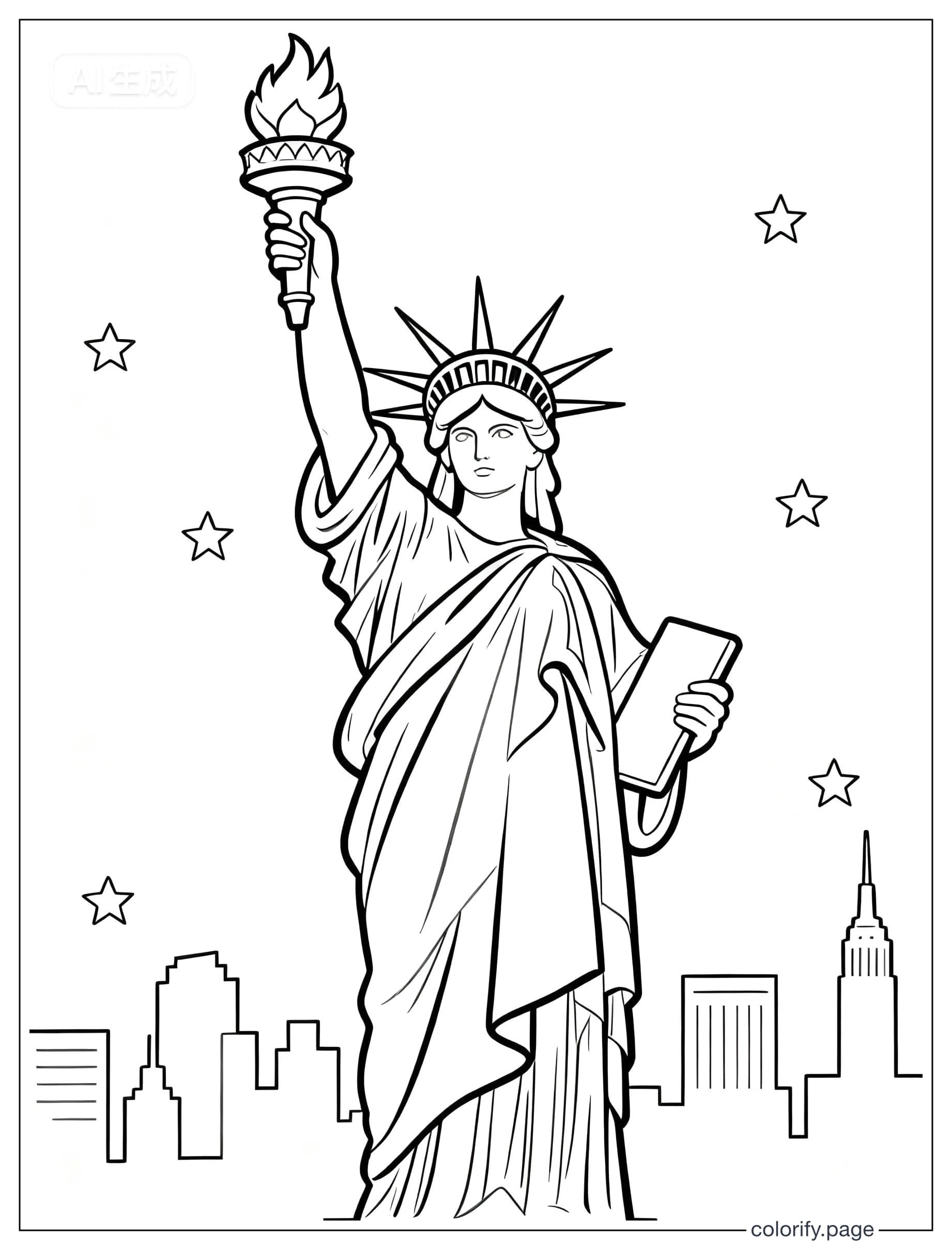 Páginas para colorear de USA - Gratis e imprimibles (Sin marca de agua)