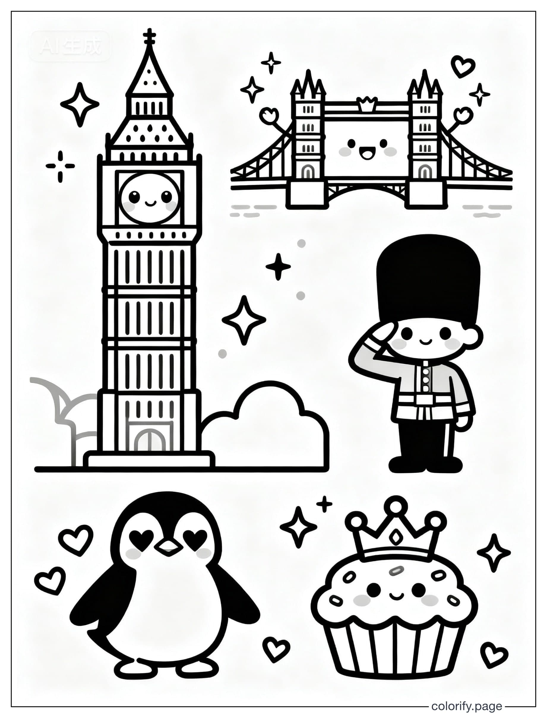 United Kingdom Theme coloring pages - Free & Printable (No Watermark)