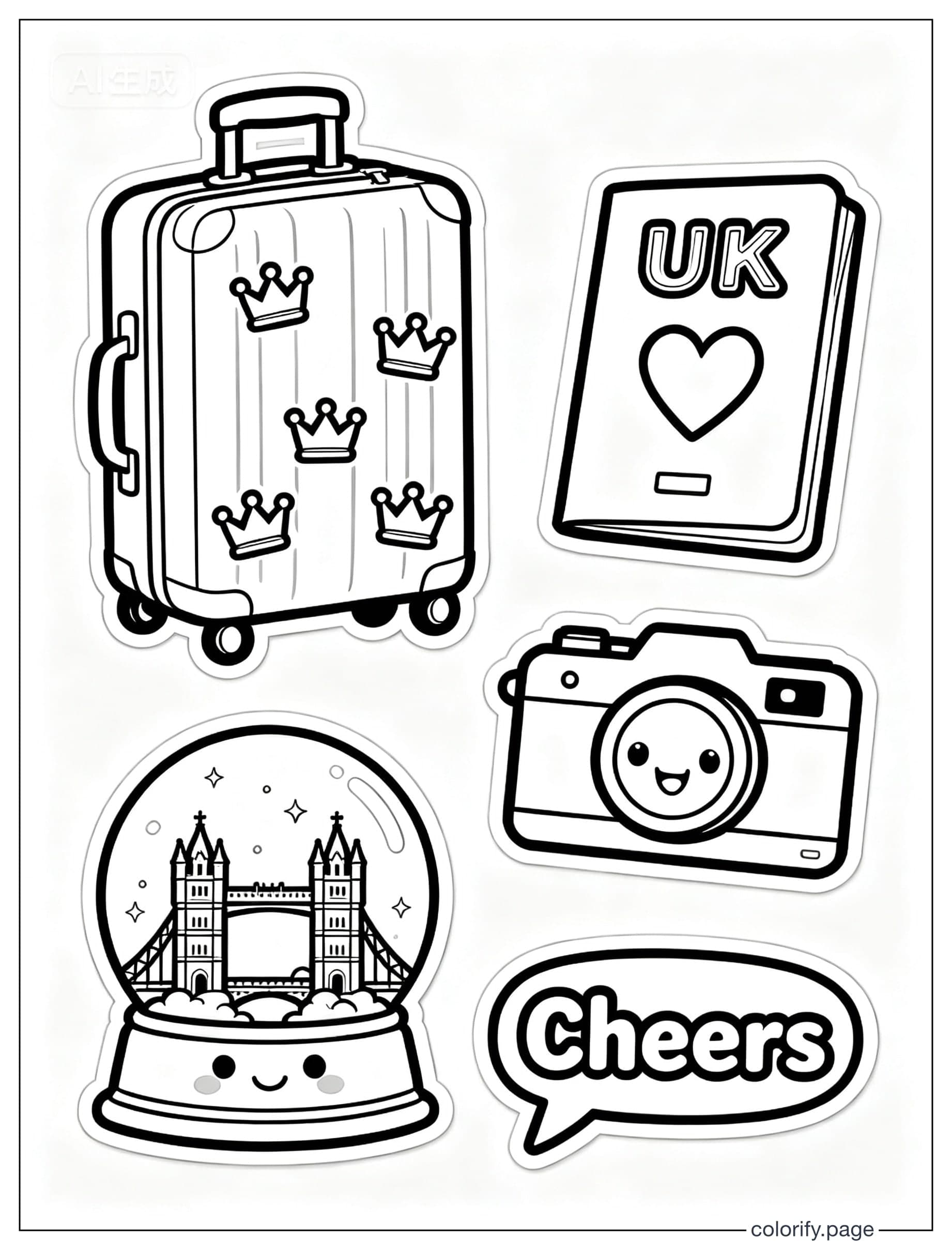 United Kingdom Theme coloring pages - Free & Printable (No Watermark)
