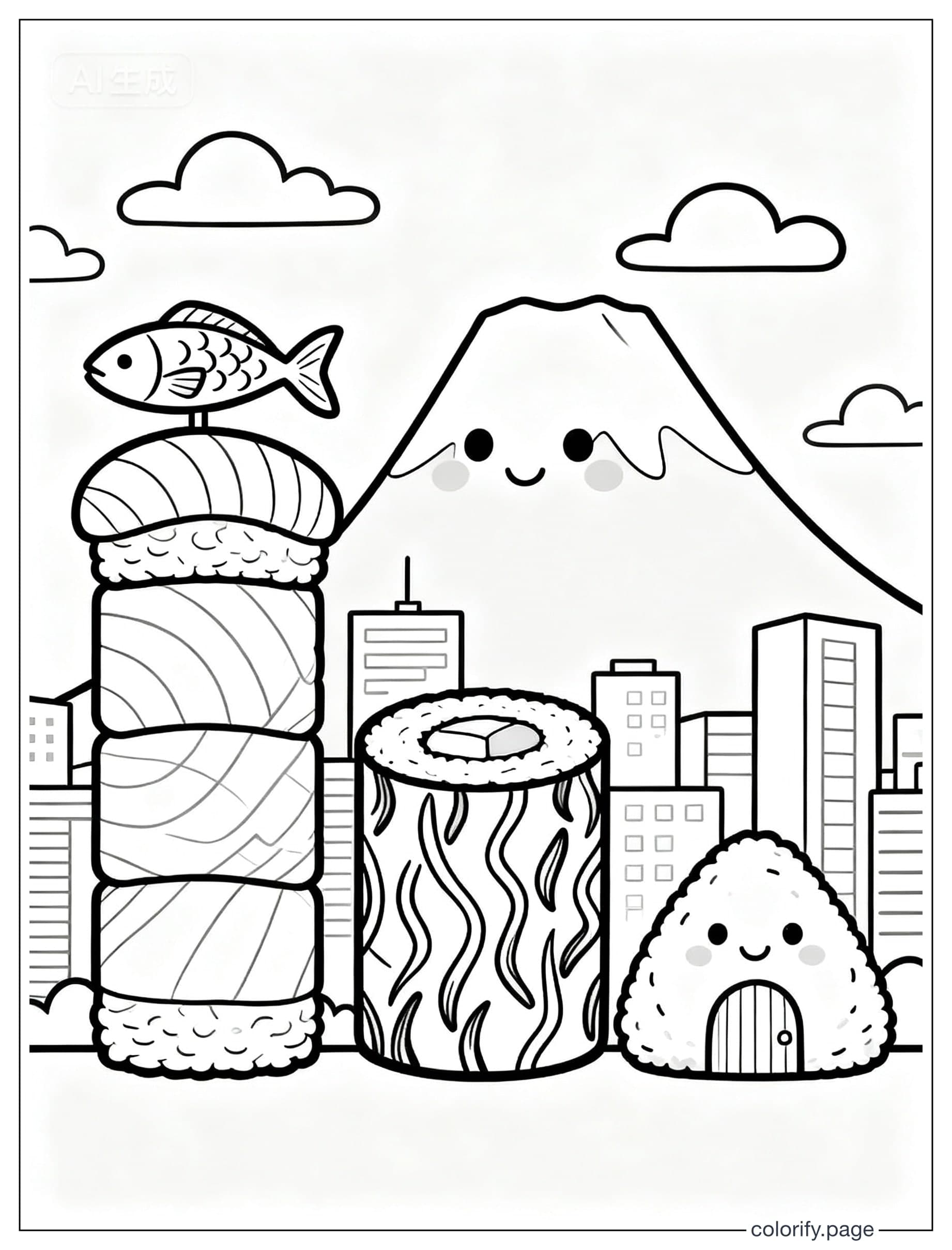 Páginas para colorear de Japan Theme - Gratis e imprimibles (Sin marca de agua)